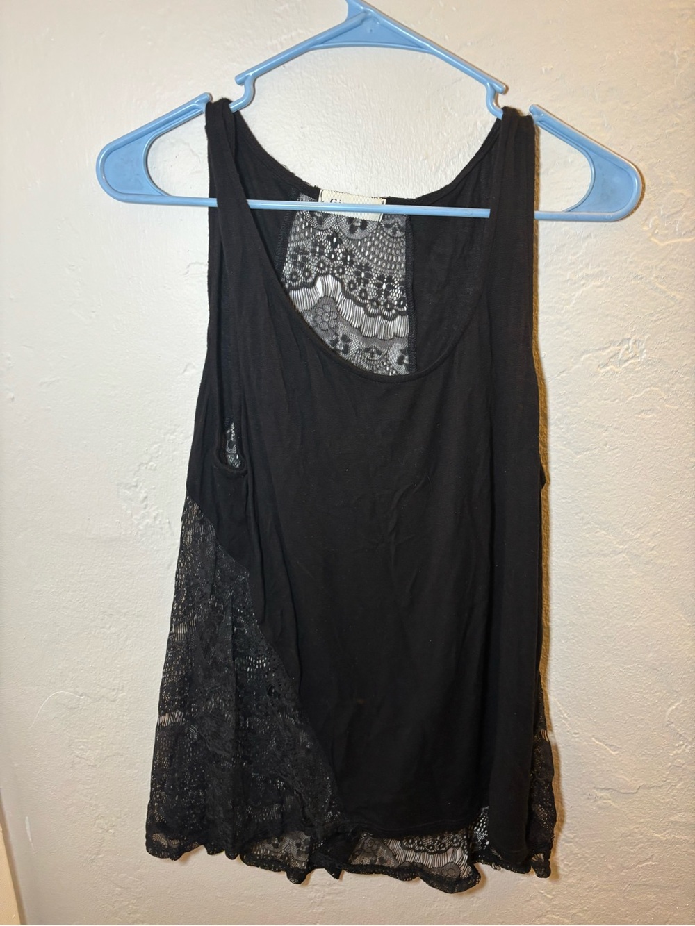 Black Lace-Back Sleeveless Top - Women